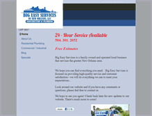 Tablet Screenshot of bigeasyservices.net